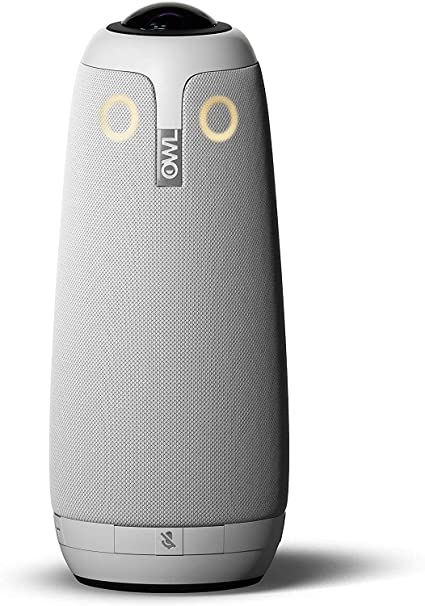 Meeting Owl Pro - 360 Degree, 1080p Smart Video Conference Camera, Microphone, and Speaker (Automatic Speaker Focus & Smart Meeting Room Enabled) - Works with Zoom, MS Teams, Skype, Meets and more