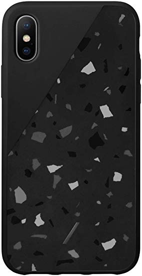 Native Union Clic Terrazzo Case - Hand-Crafted Terrazzo Cover - Compatible with iPhone Xs Max (Black)