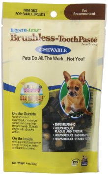 ARK Naturals PRODUCTS for PETS 326066 4-Ounce Breath-Less Chewable Brushless Toothpaste, Mini