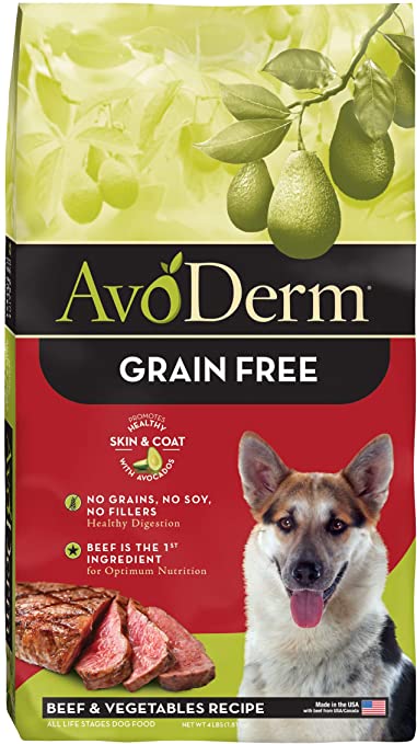 AvoDerm Natural All Life Stages Dry & Wet Dog Food, Grain Free, Beef & Vegetables Recipe