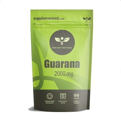 Guarana Extract 2000mg 180 Tablets - Energy Supplement & Fat Burner Capsules