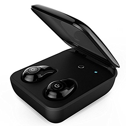 OKCSC i7 TWS True Wireless Bluetooth Earphone HiFi In-ear Earbuds Mini Invisible Bluetooth 4.1 Headphone Noise Cancelling Headsets with MIC & Charging Box for iPhone 8 , 7 Samsung and more Bluetooth Device black