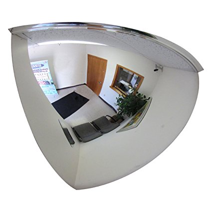 Se-Kure Domes & Mirrors ONV-90-18 Quarter Dome Mirror, 18" Diameter