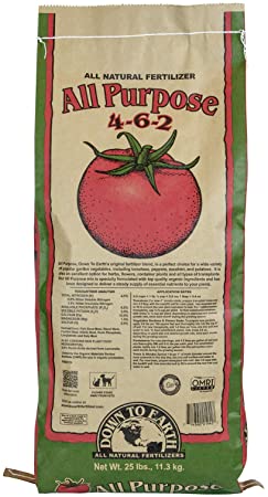 Down To Earth Organic All Purpose Fertilizer Mix 4-6-2, 25 lb