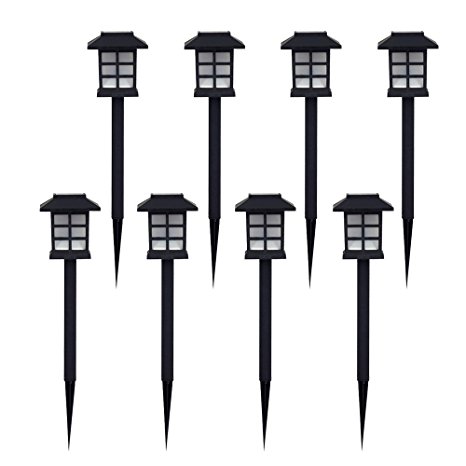 [Pack of 8]eSavebulbs Solar Lights Outdoor,Solar Path Lights,In-Ground Light,Daylight LED,Solar Garden Lights,for Lawn Patio Yard Walkway Driveway Pathway Landscape