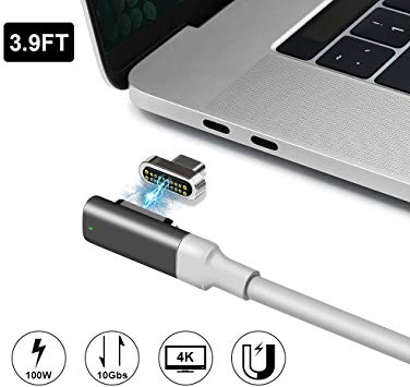 Type C Magnetic USB C Charging Cable for MagSafe Support up to 100W 10GB/S PD Data Transfer 4K Video@60Hz for MacBook Pro/Air iPad Pro Chromebook Nintendo Switch Dell XPS Any Type c Laptop