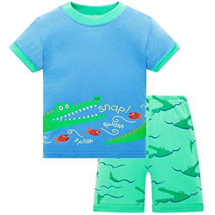 Toddler Boy Pajamas Children Cotton Sleepwear Summer Short Pjs Set 2-7T