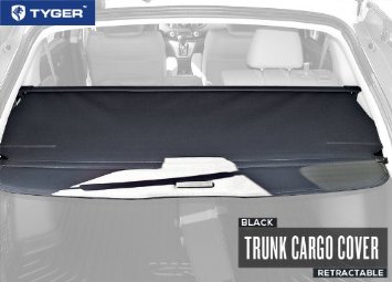 TYGER Black Retractable SUV Rear Trunk Cargo Cover Shield Fits 12-14 Honda CRV Gives your Luggage and Baggage in SUV rear cargo trunk Anti-Theft visor shield security shade and UV protection