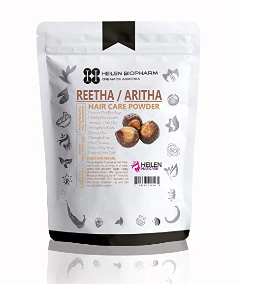 Heilen Biopharm Reetha/Aritha/Ritha/Soap Nut Powder (200 gm/7 oz/0.44 lb)