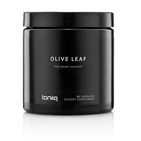 Elevated Olive Leaf Extract By Toniiq with 40% Standardized Oleuropein - Superior Powder Olive Leaf Extract Capsules for Cardiovascular Health, Immune Support, and Antioxidant Supplements. 90 Capsules