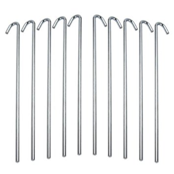 UIME Premium Aluminum Lightweight Tent Stakes/pegs with Reflective Rope(Pack of ten)