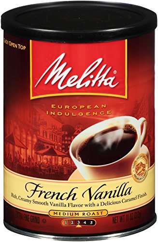 Melitta Coffee, French Vanilla Ground, Medium Roast, Flavored, 11-Ounce