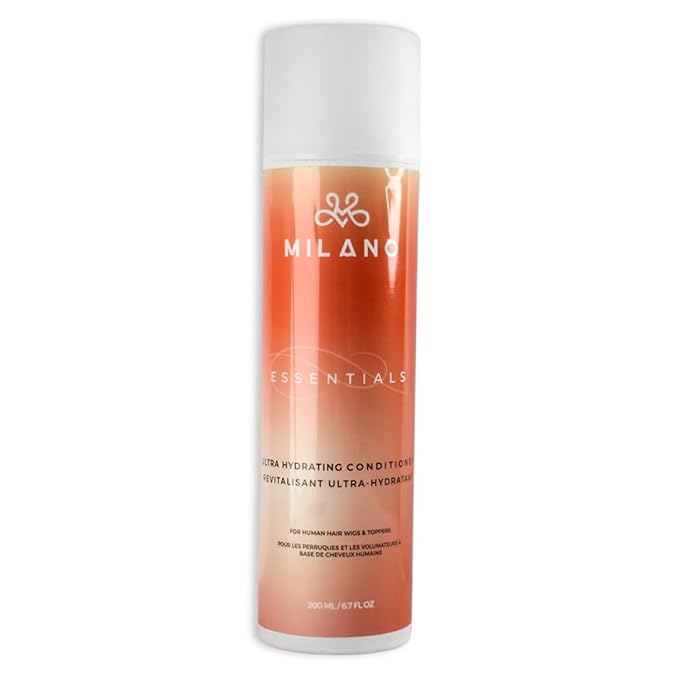 MILANO COLLECTION Essentials Ultra Hydrating Conditioner for Wigs, Hair Pieces, and Hair Extensions, Wig Conditioner for Human Hair Wigs and Toppers, Softens & Adds Manageability, Wig Care Products