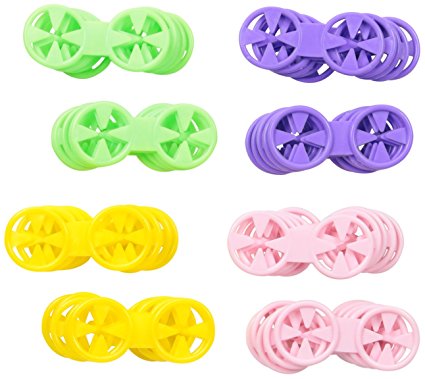 Loc A Sok Sock Locks (Pack of 40 - Purple, Green, Yellow and Pink)