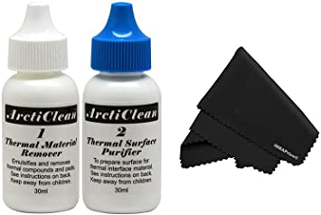 ArctiClean 60ML Kit (30ml ArctiClean1 30ml ArctiClean2) & Microfiber (7" X 6") Cleaning Cloth