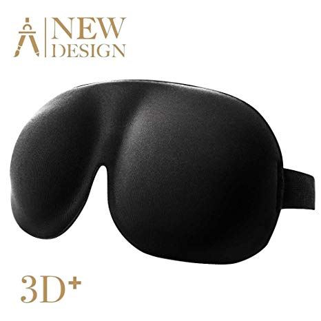 Eye Mask for Sleeping , 3D Plus Sleep Mask for Woman and Man Larger and Deeper Comfortable Sleeping Mask, Upgrade Total Blackout Eye Cover