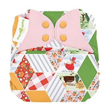 bumGenius Elemental 3.0 All-in-One One-Size Cloth Diaper with Organic Cotton (Patchwork)