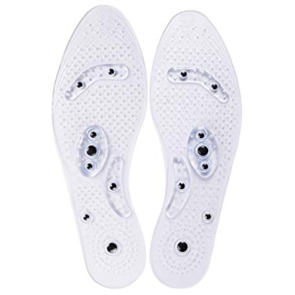 Acupressure Magnetic Massage Foot Therapy Reflexology Pain Relief Shoe Insoles 1 Pair Washable and Cutable (Women and Man)