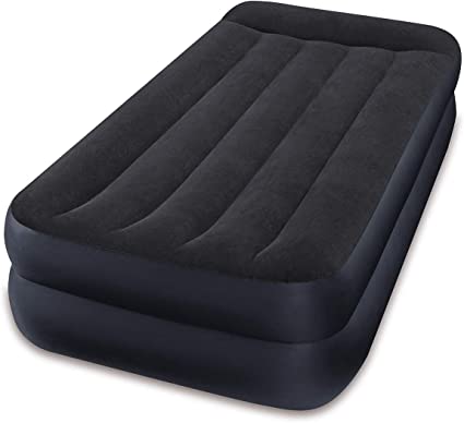 Intex Dura-Beam Pillow Rest Air Mattress Bed w/Built-in Pump, Twin (2 Pack)