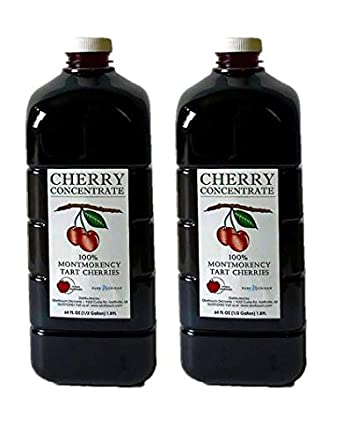 2 x 64 oz (1 Gallon) of 100% Montmorency Tart Cherry Juice Concentrate by Obstbaum Orchards