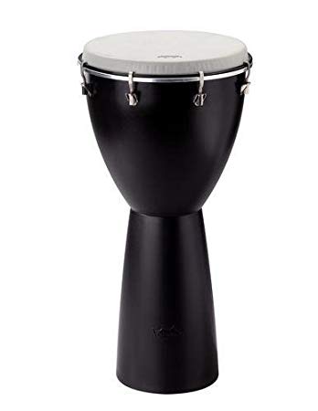 REMO Djembe, Advent Djembe, 10" x 20", Key-Tuned, SUEDE Drumhead, Black