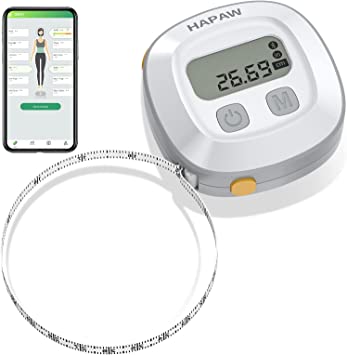Smart Body Tape Measure with App - HAPAW Bluetooth Digital Measuring Tapes for Body Measuring, Fitness Weight Loss, Muscle Gain, Bodybuilding, Sewing, Soft Retractable Tape Measures with LED Display