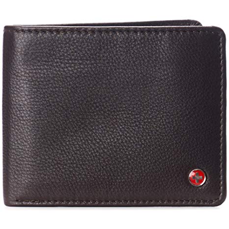 Alpine Swiss RFID Connor Passcase Bifold Wallet For Men Leather