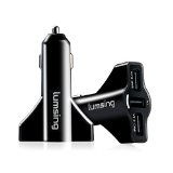 Lumsing 3-Port USB Car Charger Powerful Car Charger 52A 26W High Speed iPhone 6Plus 6 5S 5C iPad 4 iPad mini 3 iPad air 2  iPod touch iPod Nano Samsung Galaxy S6 Edge S6 S5 S4 Note 4 3 HTC M9 M8 LG Optimus G3 Google Nexus 5 Other Android SmartphoneTablets