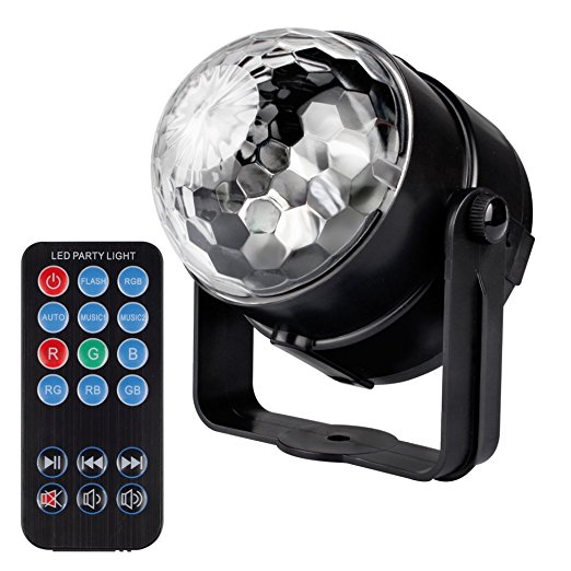LED Party Light,Airsspu 7 Color Sound Activated Disco Ball Lights Strobe Club lights Effect Magic Mini Led Stage Lights For Christmas Home KTV Xmas Wedding Show Pub