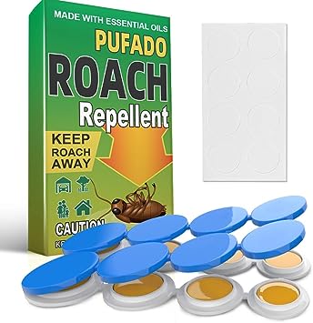 SUAVEC Roach Repellent, Cockroach Repellent Indoor, Roach Deterrent, Roach Control for Home Effectively and Quickly, Roach Repeller, Apply for Any Size of Cockroach, Enduring Effect - 8 Pieces