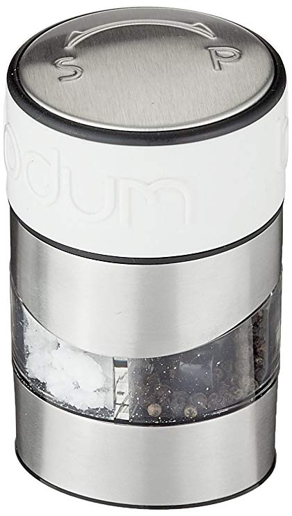 Bodum Twin Dual Salt and Pepper Grinder, Off White