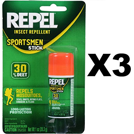 Repel 94119-1 Sportsmen Insect Repellent Stick, 1-Ounce, Pack of 3 (PACK OF 3)