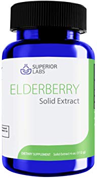 Superior Labs – Elderberry Liquid Form Solid Extract - 4 oz - Supports Healthy Immune System Function