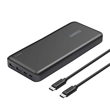 CHOETECH Power Delivery Power Bank, 20000mAh PD Portable Charger, 45W Max USB C Battery Pack Charger with 2 Inputs (30W Max)/3 Outputs for MacBook Pro/USB C Laptop/Nintendo Switch/iPad/iPhone/Samsung
