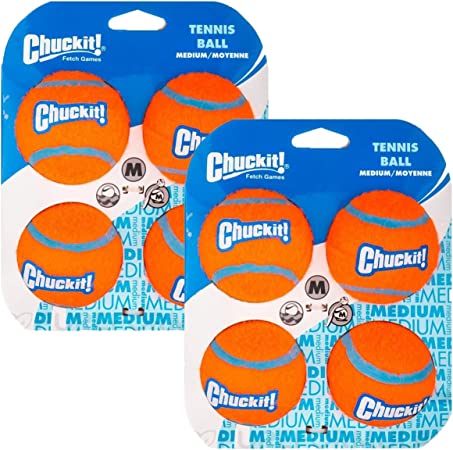 Chuckit! Tennis Ball, Medium, 8-Pack