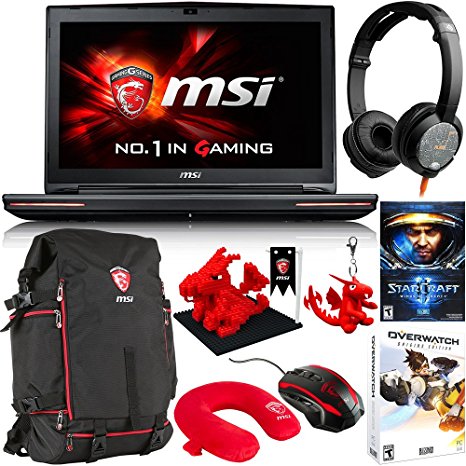 MSI GT72 Dominator G-831 17.3" Gaming Laptop - Core i7-6700HQ, GTX970M 3GB VRAM G-SYNC, 16GB RAM, 1TB HDD, 128GB SSD   Gaming Bundle