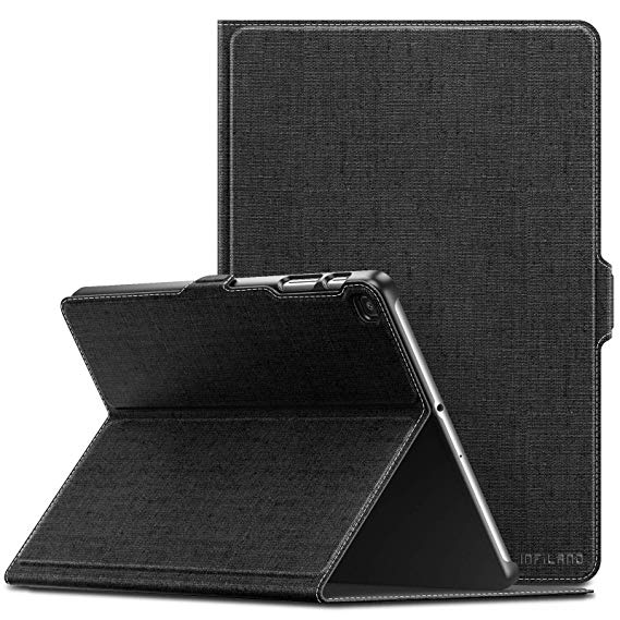 Infiland Samsung Galaxy Tab A 10.1 2019 Case, Multiple Angle Stand Cover Compatible with Samsung Galaxy Tab A 10.1 Inch Model SM-T510/SM-T515 2019 Release Tablet, Black