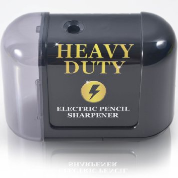 Electric Pencil Sharpener (HEAVY DUTY) Industrial Steel Helical Blade Sharpens Perfect Every Time! Portable, Handheld, Automatic, & Colored Pencil Compatible - Perfect for Kids, Teachers, & Classrooms