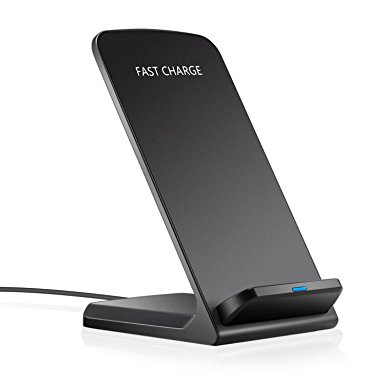 Fast Wireless Charger - Wireless Charger Stand Universal Made for iPhone 8 / 8 Plus, Samsung Galaxy S7 / S7 Edge, Note 5, S6 Edge Plus and Other Qi-Enabled Devices