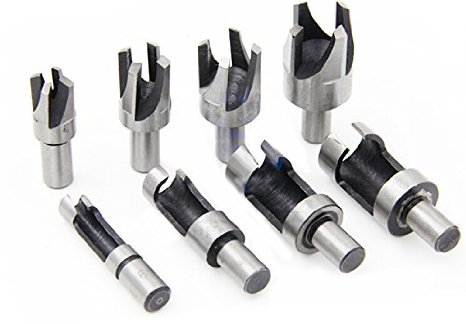 8pcs 58 12 38 14 HSS Taper Claw Type Wood Plug Cutter Drill Bits