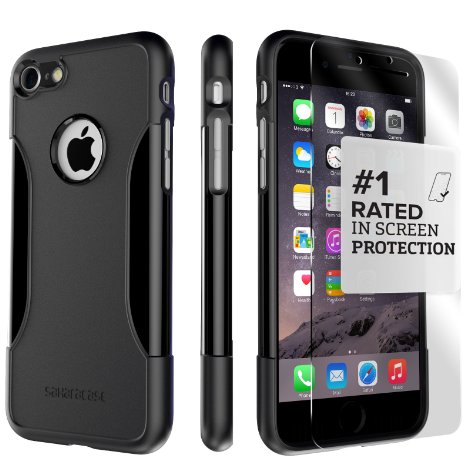 iPhone 7 Case, (Black) SaharaCase Protective Kit Bundle with [ZeroDamage Tempered Glass Screen Protector] Rugged Protection Anti-Slip Grip [Shockproof Bumper] Slim Fit - Black