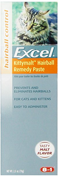 Excel Kittymalt Hairball Remedy, Malt Flavor, 2-1/2-Ounce (M705)