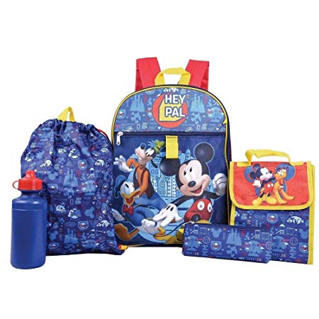 Mickey Mouse Character Super 5-Piece Backpack Set
