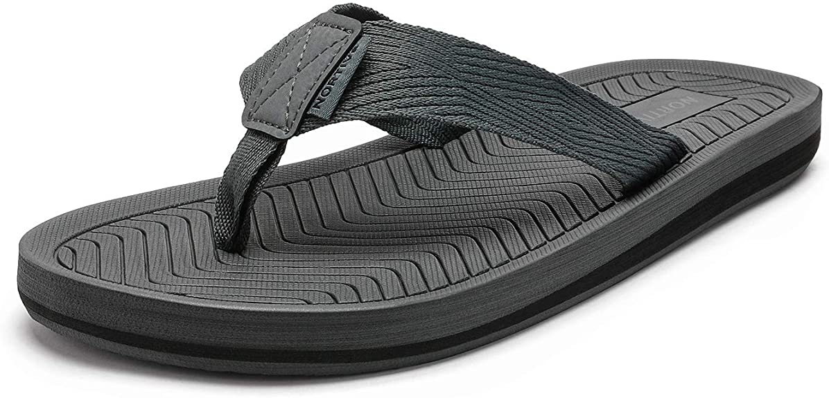 NORTIV 8 Men's Flip Flops Thong Sandals Comfortable Light Weight Beach Shoes