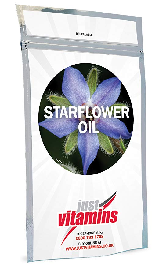 Just Vitamins Starflower Borage Oil 1000mg 180 Capsules