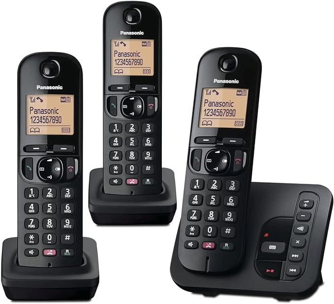 Panasonic KX-TGC263E Digital Cordless Phones: 18-min answering machine, dedicated call block button, an easy-to-read dot-matrix display and a hands-free speakerphone