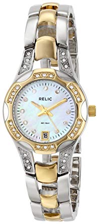 Relic Women's Charlotte Quartz Stainless Steel and Ceramic Dress Watch