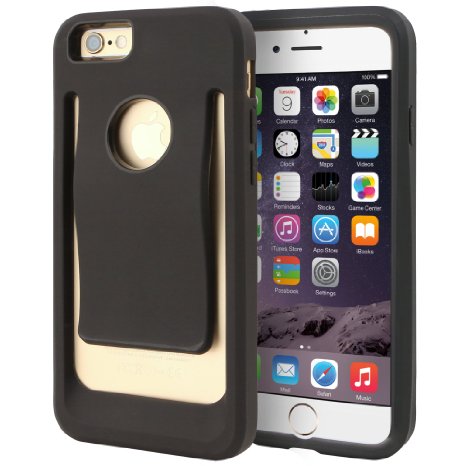 iPhone 6 Case, iPhone 6s Case, CellJoy [SLiM CLiP] Hybrid Case [Built in Belt Clip] [TPU] (Black) Protective Cover Skin