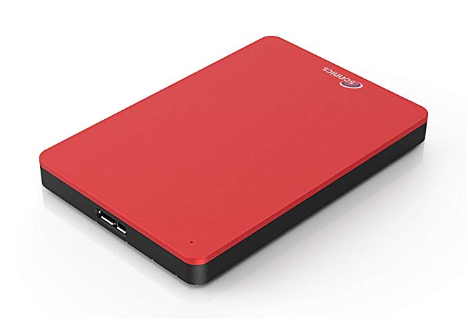 Sonnics 500GB Red External Portable Hard drive USB 3.0 super fast transfer speed for use with Windows PC, Apple Mac, XBOX ONE & PS4