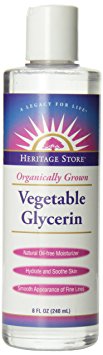 Heritage Store Vegetable Glycerin Skin Care Product, Organically Grown, 8 Ounce